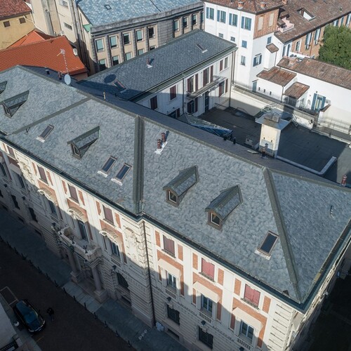 Restauration de la toiture de la Banque d'Italie à Novara - Italie